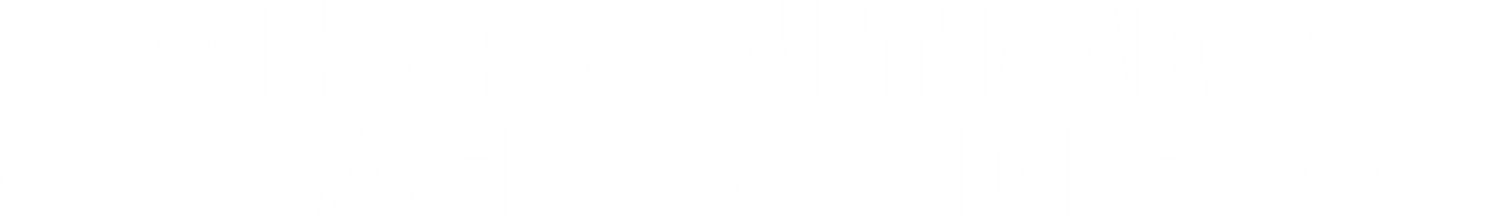 Where in Time is Carmen Sandiego logo for Commodore 64